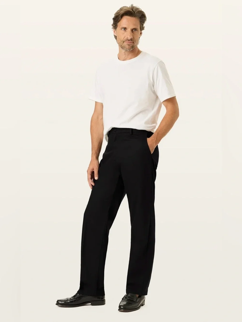 Men’s Dockers Pants 34x34 Black Straight Signature Khakis NWT $49.99 Classic Fit